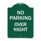 Signmission No Parking Overnight Parking Sign, Green & White Aluminum Sign, 18" x 24", GW-1824-23680 A-DES-GW-1824-23680 - alternate 1